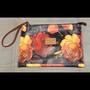 Cavalcanti NWOT Rose real Leather wristlet made in Italy